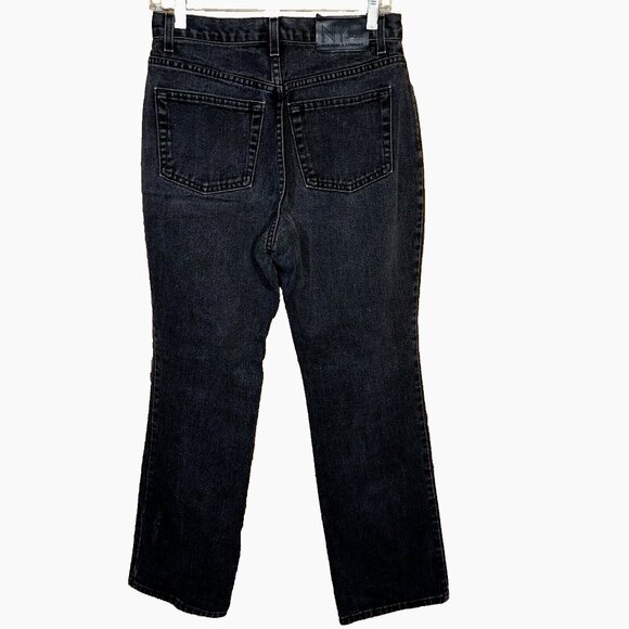 NY&C Black Bootcut Jeans Sz 10  Y2K Quiet Luxury Cotton Denim Made in Canada - Picture 2 of 8